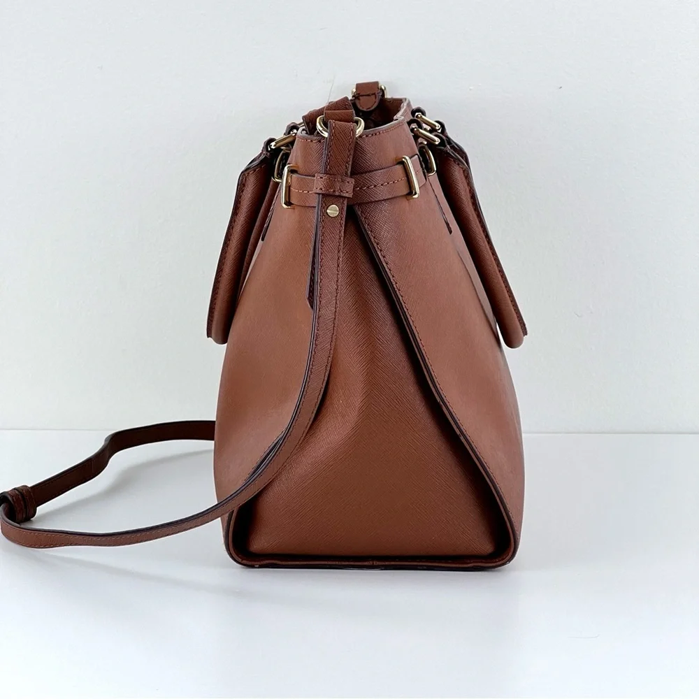 Ralph Lauren Double RL Brown Leather Tote - Picture 5 of 12